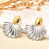 304 Stainless Steel Two Tone Stud Earrings EJEW-F355-04GP-05-1