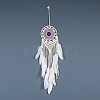 Iron Bohemian Woven Web/Net with Feather Macrame Wall Hanging Decorations PW-WG41914-05-1