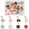 40Pcs 8 Styles Alloy Enamel Pendants ENAM-FS0002-54-1