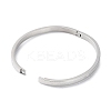 3Pcs 3 Color 304 Stainless Steel Grooved Bangles Set BJEW-F464-02-4