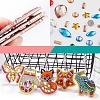Acrylic Diamond Painting Hamsa Hand Pendant Keychain Kits PW-WG42451-01-4