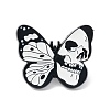 Butterfly with Skull Enamel Pin JEWB-K053-08EB-1