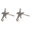 Non-Tarnish Starfish Shape 201 Stainless Steel Stud Earrings Findings STAS-Q251-03P-1