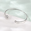 304 Stainless Steel Open Cuff Bracelets BJEW-R019-01P-02-3