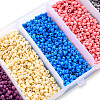90G 5 Colors 12/0 Baking Paint Glass Seed Beads SEED-YW0001-14A-5