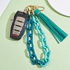 Chain Link Wristlet Keychain HJEW-SW00013-07-5