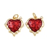 Brass Pave Cubic Zirconia Enamel Pendants KK-L240-02G-1