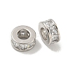 Brass Cubic Zirconia Spacer Beads KKB-L215-020P-1