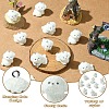 4Styles 4Pcs Flocking Resin Cute Puppy Pendants RESI-YW0003-43A-2