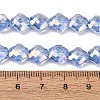 Electroplate Transparent Glass Beads Strands GL-CBA7A17-02A-09-3