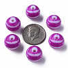 Opaque Striped Acrylic Beads MACR-S373-27B-02-4