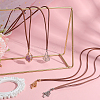 6Pcs 2 Styles Brass Bar Link Chains Macrame Pouch Empty Stone Holder for Pendant Necklace Making MAK-SC0001-40-3