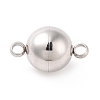 Tarnish Resistant 304 Stainless Steel Magnetic Clasps with Loops STAS-I137-07C-2