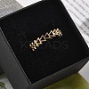 Triangle 304 Stainless Steel Open Cuff Ring for Women RJEW-M049-01G-04-4