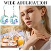 40Pcs 2 Style Ion Plating(IP) Rainbow Color 304 Stainless Steel Hoop Earrings Findings STAS-UN0039-05-6