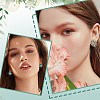 100Pcs Flat Round Stainless Steel Stud Earring Settings STAS-SP0001-61D-P-5