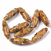 Handmade Gold Sand Lampwork Beads Strands LAMP-T007-02D-2