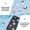 72Pcs 9 Styles 3D Astronaut Theme Resin Cabochons RESI-OC0001-67-4