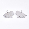 Non-Tarnish 201 Stainless Steel Pendants STAS-T046-JA334-1-2