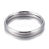 Non-Tarnish 304 Stainless Steel Flat Plain Band Rings STAS-I160-D-17mm-P-2
