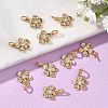 SHEGRACE Valentine's Day Brass Clear Cubic Zirconia Charms XGRQ3P989-577G-4