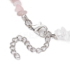 Natural Carnelian & Rose Quartz & Quartz Crystal Chip Beaded Necklaces NJEW-JN05099-03-5