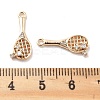 Rack Plating Brass Clear Cubic Zirconia Pendants KK-M102-17G-A-3