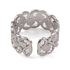 Non-Tarnish 304 Stainless Steel Cuff Rings RJEW-G285-77P-3