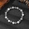 Natural Malaysia Jade Round Beads Stretch Bracelets BJEW-JB12343-02-1
