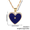 Elegant Fashionable Brass Micro Pave Clear Shiny Cubic Zirconia Heart Necklaces for Daily Wear HK4555-2-2