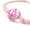 Handmade Dry Pressed Flower Link Bracelet for Girl Women LS-BJEW-C004-01I-2