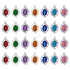 28Pcs 7 Colors  Platinum Plated Alloy Enamel Pendants ENAM-TA0002-30-3
