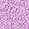 8/0 Baking Paint Glass Round Seed Beads SEED-S036-01B-08-3