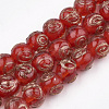 Handmade Gold Sand Lampwork Beads LAMP-T006-06G-1