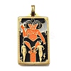 Tarot 304 Stainless Steel Enamel Pendants STAS-M119-07G-G-1