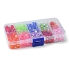 DIY Flat Round with Letter & Round Acrylic & Glass Seed Beads Jewelry Making Findings Kits DIY-FS0006-44-5