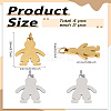 4Pcs 2 Colors 316 Surgical Stainless Steel Pendants STAS-LP0002-89-2