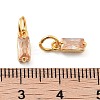 Brass Micro Pave Cubic Zirconia Charms ZIRC-F111-03G-11-3