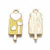Rack Plating Alloy Enamel Pendants PALLOY-N172-029-3