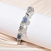 Natural Blue Spot Jasper Link Chain Bracelets for Women BJEW-Z148-06P-05-5