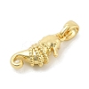 Rack Plating Leaf Brass Clear Cubic Zirconia Pendants KK-S407-13G-B-2