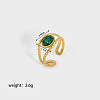 Oval Synthetic Malachite Ring LS-WQ5111-2-1
