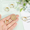 2 Pairs 2 Colors Rack Plating Brass Hoop Earrings EJEW-BBC0002-11-3