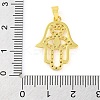 Brass Micro Pave Clear Cubic Zirconia Pendants KK-S401-01G-3