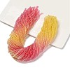 Transparent Painted Glass Beads Strands LS-DGLA-A034-T1mm-A07-1