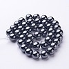 Non-Magnetic Synthetic Hematite Beads Strands X-G-H1623-10mm-1-2