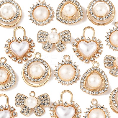 20Pcs 5 Styles Alloy Rhinestone Charms ALRI-FS0001-06-1