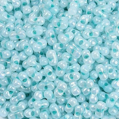Opaque Colours Luster Glass Seed Beads SEED-K010-04E-1