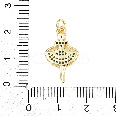 Brass Micro Pave Sky Blue Cubic Zirconia Pendants CU-CBA4A93-02H-G-1