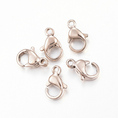 Ion Plating(IP) 304 Stainless Steel Lobster Claw Clasps LS-X-STAS-H353-B-02RG-1